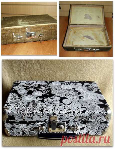 Декор старого чемодана - Ярмарка Мастеров - ручная работа, handmade