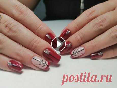 NailStudio ОСЕННИЙ МАНИКЮР СО СТРАЗАМИ/БОРДОВЫЙ МАНИКЮР #Маникюр#Педикюр#ДизайнНогтей#СтудияМаникюра#NailStudio Осенний маникюр и необычный стильный дизайн. Бордовый маникюр....