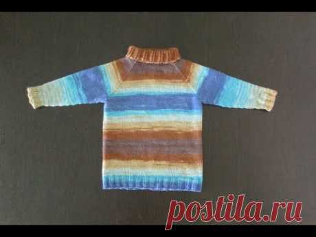 Детский свитер реглан спицами
