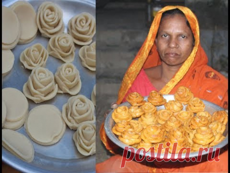 Delicious and sweet golap pitha recipe | Village food