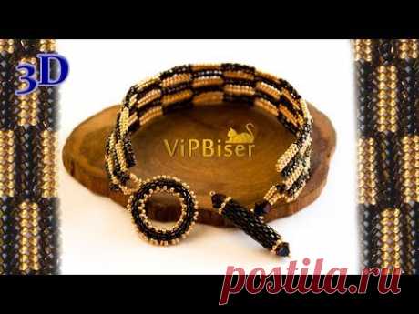 Tutorial shows how to make Ndebele Beaded Bracelet. Materials: *Delica Beads 11/0; * Miyuki Beads 15/0; *Monofilament Patterns: https://www.vipbiser.com/index...