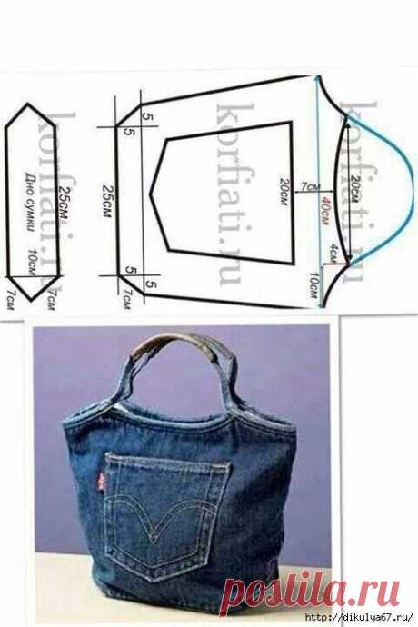 Переделки: Джинсовые сумки — Рукоделие