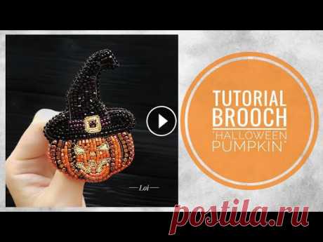 #МК - Брошь из бисера Хэллоуинская тыква | #Tutorial - Halloween pumpkin beaded brooch...