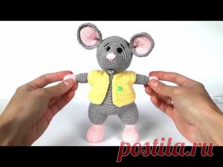 Мышка крючком. Вязаный мышонок. Вязаная мышка. Crochet mouse