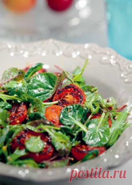 Салат с обжаренными томатами, пошаговый рецепт с фотографиями – салаты. «Еда»