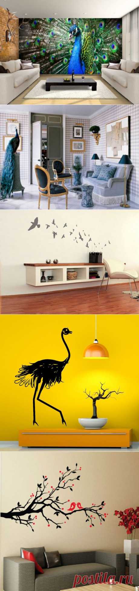 Птицы в интерьерном дизайне