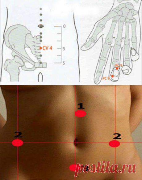 Массаж точки Точки Cv 4 (Гуань-юань) при скоплении жира внизу живота — Копилочка полезных советов
