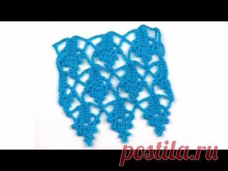 Красивый ажурный узор для шарфика   Beautiful openwork pattern for a scarf