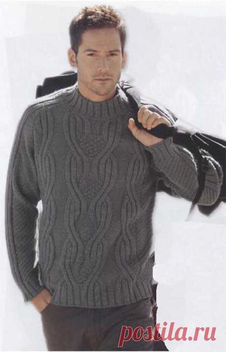 Серый вязаный свитер из BDF.