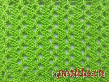 Ажурный узор &quot;Змейка&quot; - knitting-pro.ru - От азов к мастерству