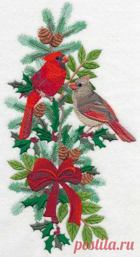 Machine Embroidery Designs at Embroidery Library! - Cardinal Christmas