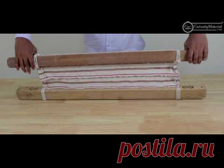 How to attach Georgette, Chiffon &amp; Saree Fabric with Hand Embroidery Frame - YouTube