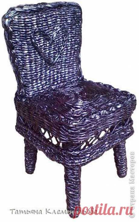 Стул, плетенный из бумаги, или реставрация старого стула