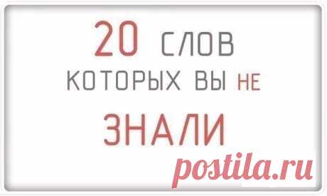 20 слов которых вы не знали!!!