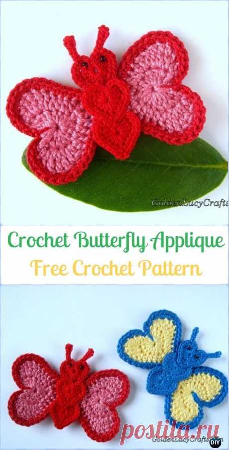Crochet Heart Shaped Applique Free Patterns By Golden Lucy Crafts