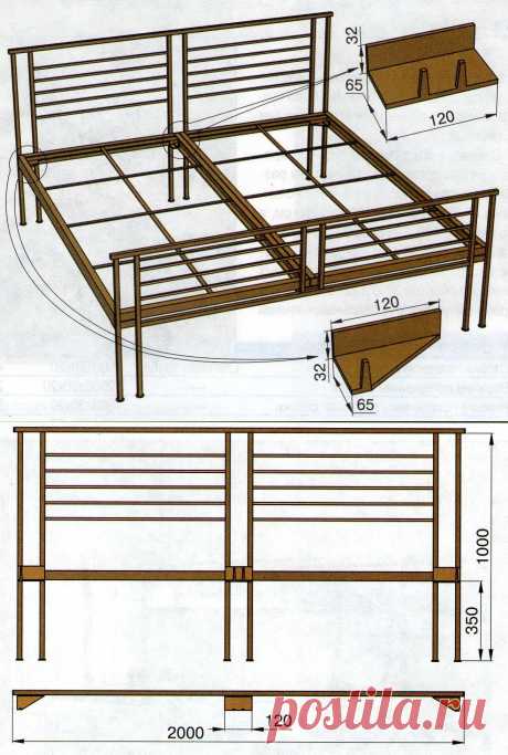 Стальная металлическая кровать