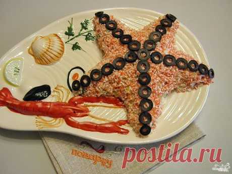 Салат &quot;Морская звезда&quot; с крабовыми палочками - пошаговый кулинарный рецепт с фото на Повар.ру