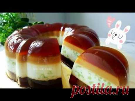 "椰糖煎蕊"~燕菜果冻蛋糕~传统好滋味❤ Traditional Gula Melaka ~ Cendol Jelly Cake
