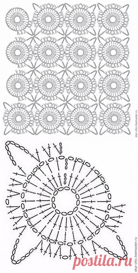 Принцип вязания крючком мотивов безотрывным способом (Уроки и МК по ВЯЗАНИЮ) – Журнал Вдохновение Рукодельницы