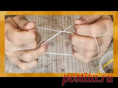 Как завязать узел для браслета на резинке