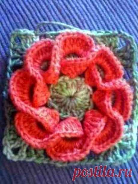 ручной работы крючком ткани: вязание крючком, как цветок с лепестками пересекали