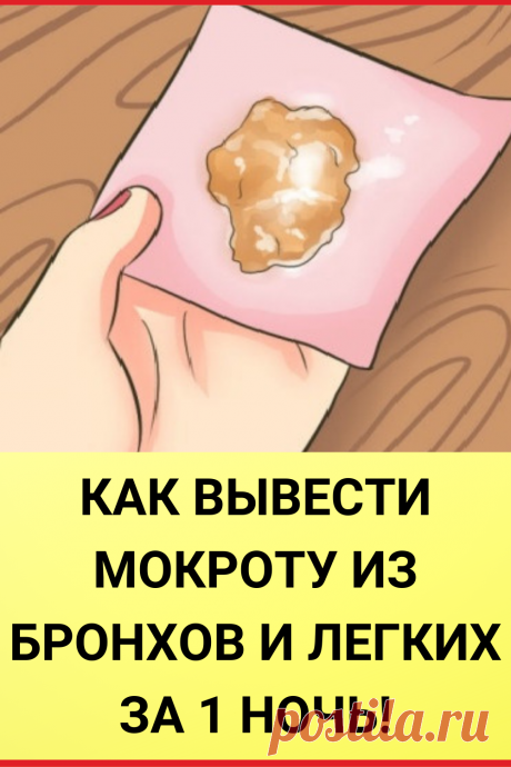 Как вывести мокроту из бронхов и легких за 1 ночь!