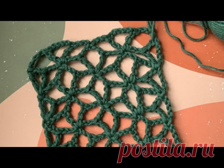 😍 КРАСИВАЯ и ПРОСТАЯ СЕТКА КРЮЧКОМ узор крючком crochet pattern @shoddikate