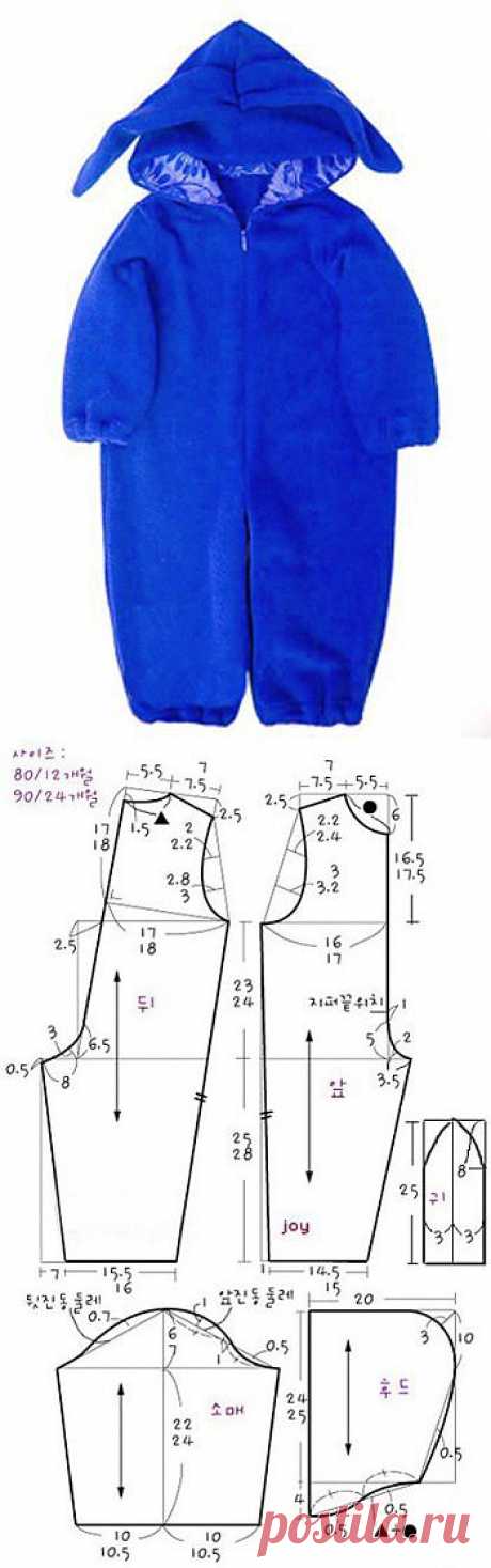 Шьем комбинезон для малыша 1-1,5 года