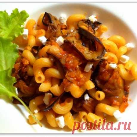 TORTIGLIONI (тортильони) в томатном соусе с баклажанами