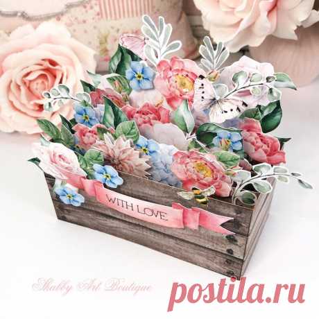 Print & Make Flower Box Pop-up Card Letter and A4 size - Etsy Сингапур