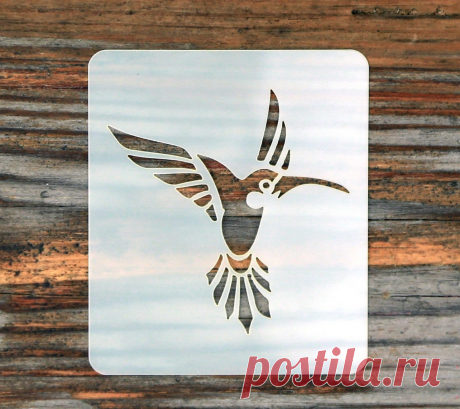 Single Hummingbird Face Paint Stencil 7cmx 6cm 190micron