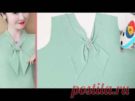 Beautiful collar neck design sewing techniques and sewing tips ..basic sewing for beginner