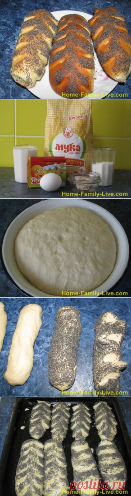 Булочки с маком - рецепт приготовления вкусных булочек с макомКулинарные рецепты