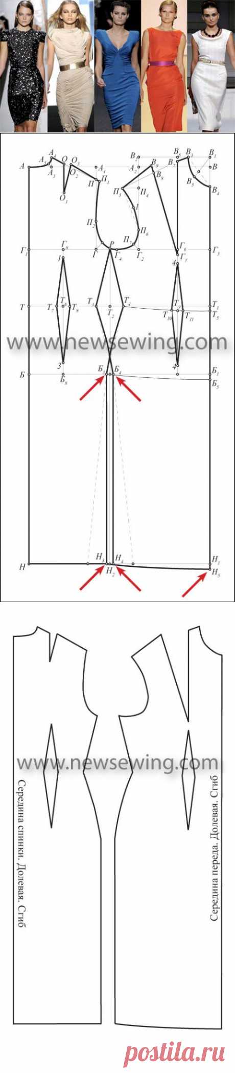 Выкройка основы платья. Пошаговая инструкция построения выкройки основы платья | Подружки