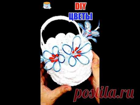 Как создать удивительные цветы из тюли и проволоки своими руками #diy #craft #art