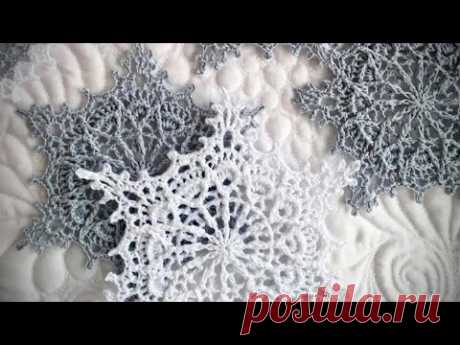 Вяжем красивую снежинку! ❄️❄️❄️Мастер-класс! Crochet snowflake