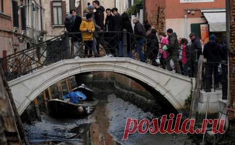 В Венеции почти пересохли каналы. Уровень воды в венецианских каналах снизился на полметра, это произошло из-за сильнейших отливов и засухи. Ситуация затруднила работу скорой помощи, передвигающейся на катерах. Венеция более известна своими сильными приливами