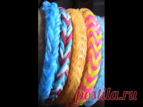 rainbow loom: split fish bracelete originall