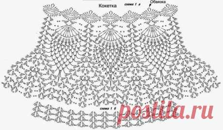 схемы кокеток для платьев крючком: 11 тыс изображений найдено в Яндекс.Картинках