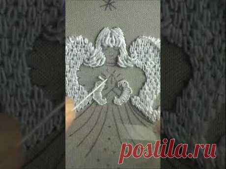 Angel Christmas Embroidery Simple stitches for beginners Short