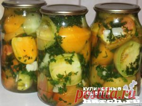 Зеленые помидоры, маринованные с петрушкой и чесноком | Харч.ру - рецепты для любителей вкусно поесть