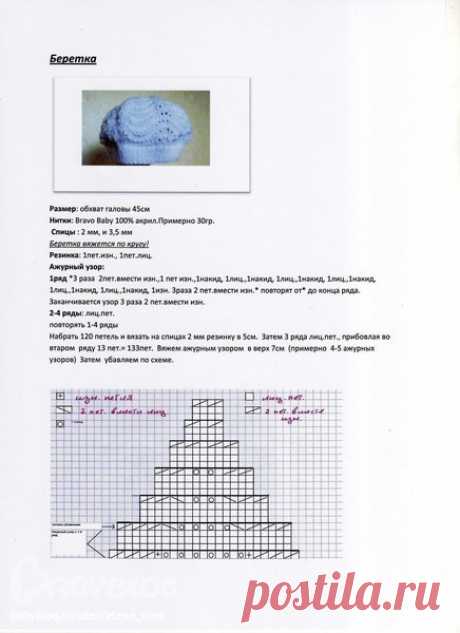 Беретка и манишка для доченьки - как связать манишку спицами пошаговая инструкция - стр. 2 - запись пользователя Елена (elena_mas) в сообществе Рукоделие - Babyblog.ru