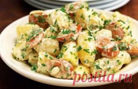 Как приготовить картофельный салат - рецепт, ингредиенты и фотографии