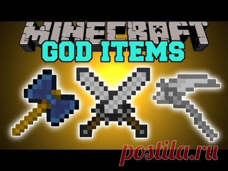 Minecraft: GOD ITEMS (INCREASE DAMAGE, LIGHTNING ANNIHILATION, &amp; MORE!) Mod Showcase - YouTube