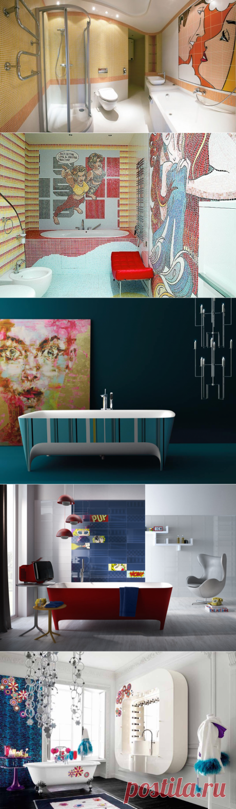 Bathrooms in the Pop Art Style | Interior Design Pictures