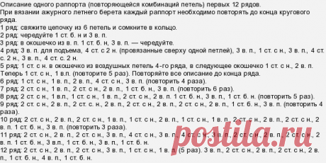 Как связать летний берет для женщин крючком (схема вязания)?