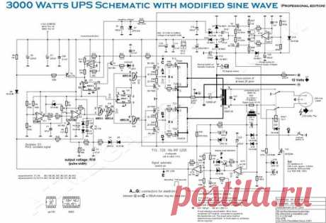 Схема UPS бесперебойное питание (автономное питание) своими руками