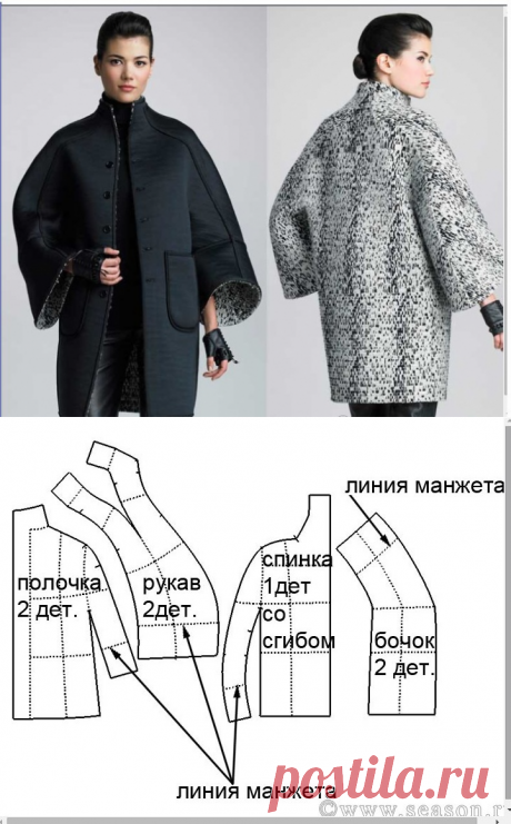 Выкройка интересного пальто / Простые выкройки / ВТОРАЯ УЛИЦА