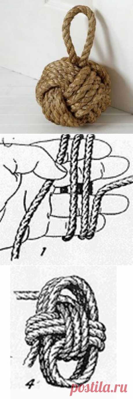 Плетение брелка из шнура
Узел «кулак обезьяны»