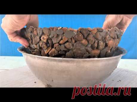 Как сделать каменные горшки и камешки, с помощью простого метода.